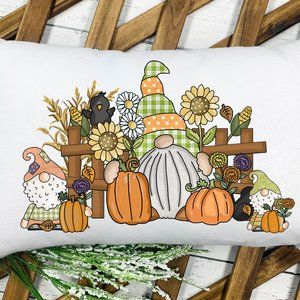 FALL and Halloween - Gnome Theme Pillow Case set of 2.